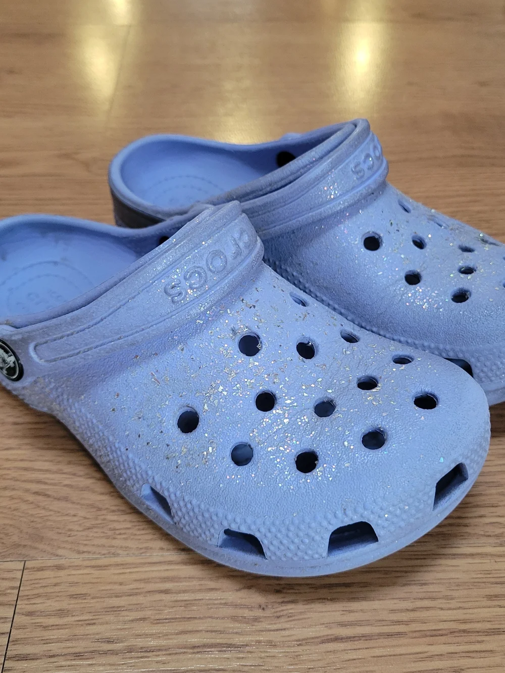 Crocs Kids Classic Clog - Light Purple with Glitter